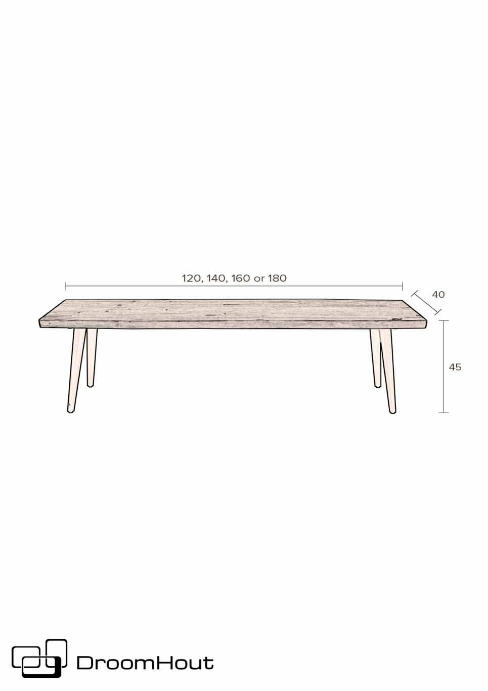 Eettafel noten Dutchbone Alagon (ook met eetkamerbank) - Dutch Design Tables