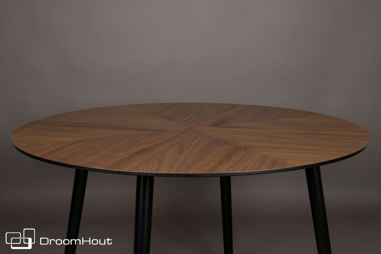 Ronde eettafel noten Dutchbone Clover - Dutch Design Tables
