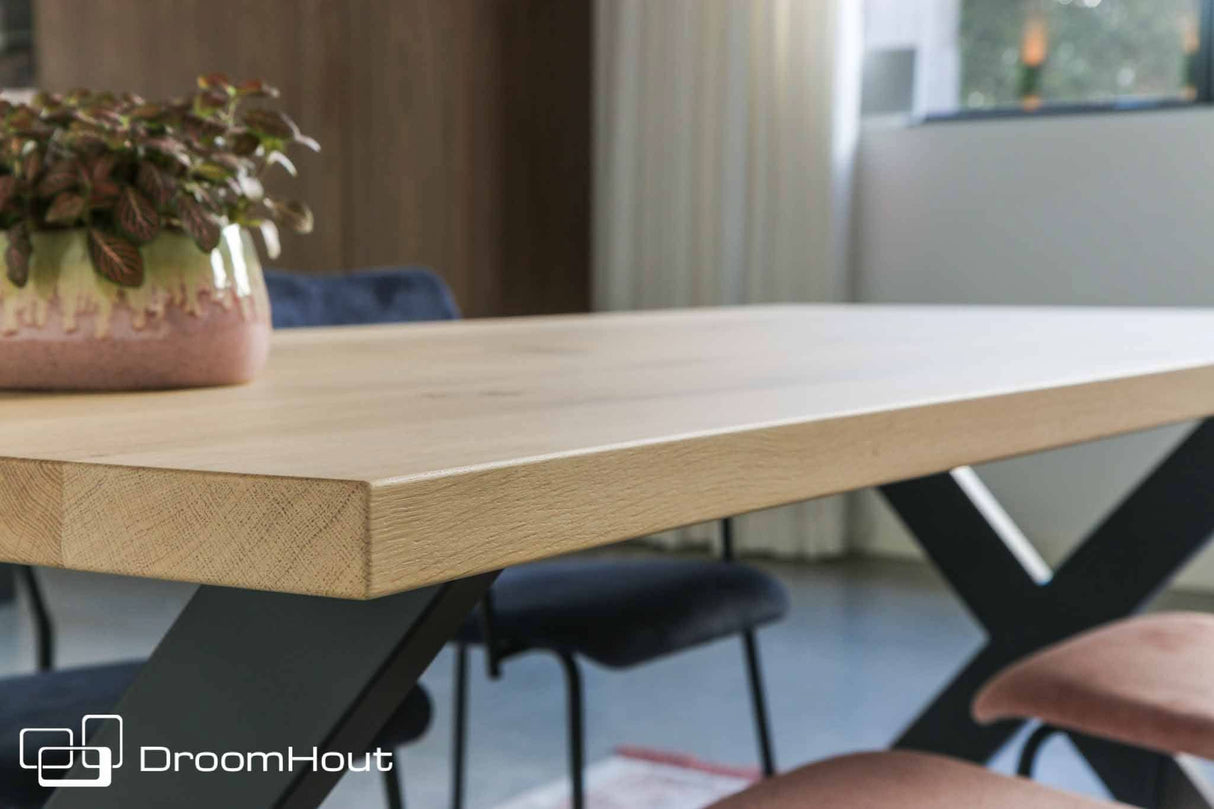 Eettafel DroomHout Grazioso - 200 cm x 90 cm - showroommodel - Dutch Design Tables