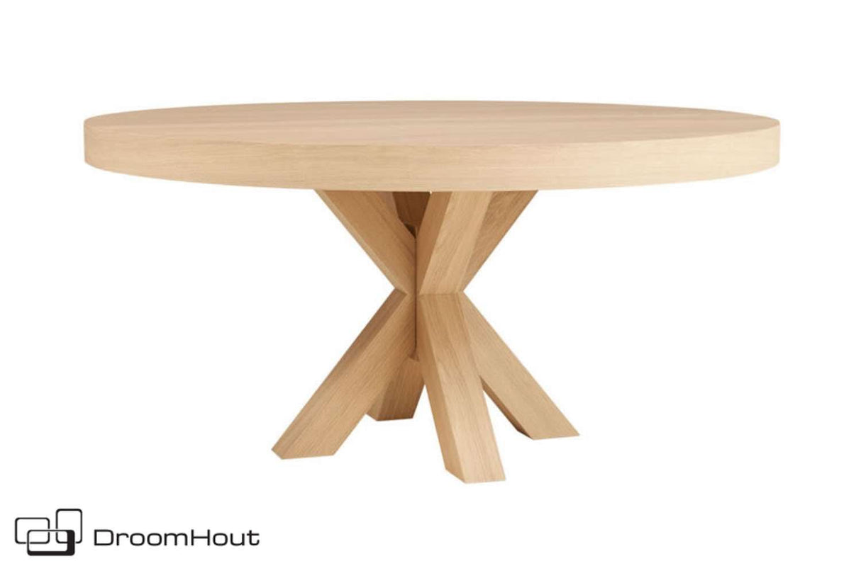 Ronde eettafel eiken Keijser&Co Big Top rond kruispoot - Dutch Design Tables