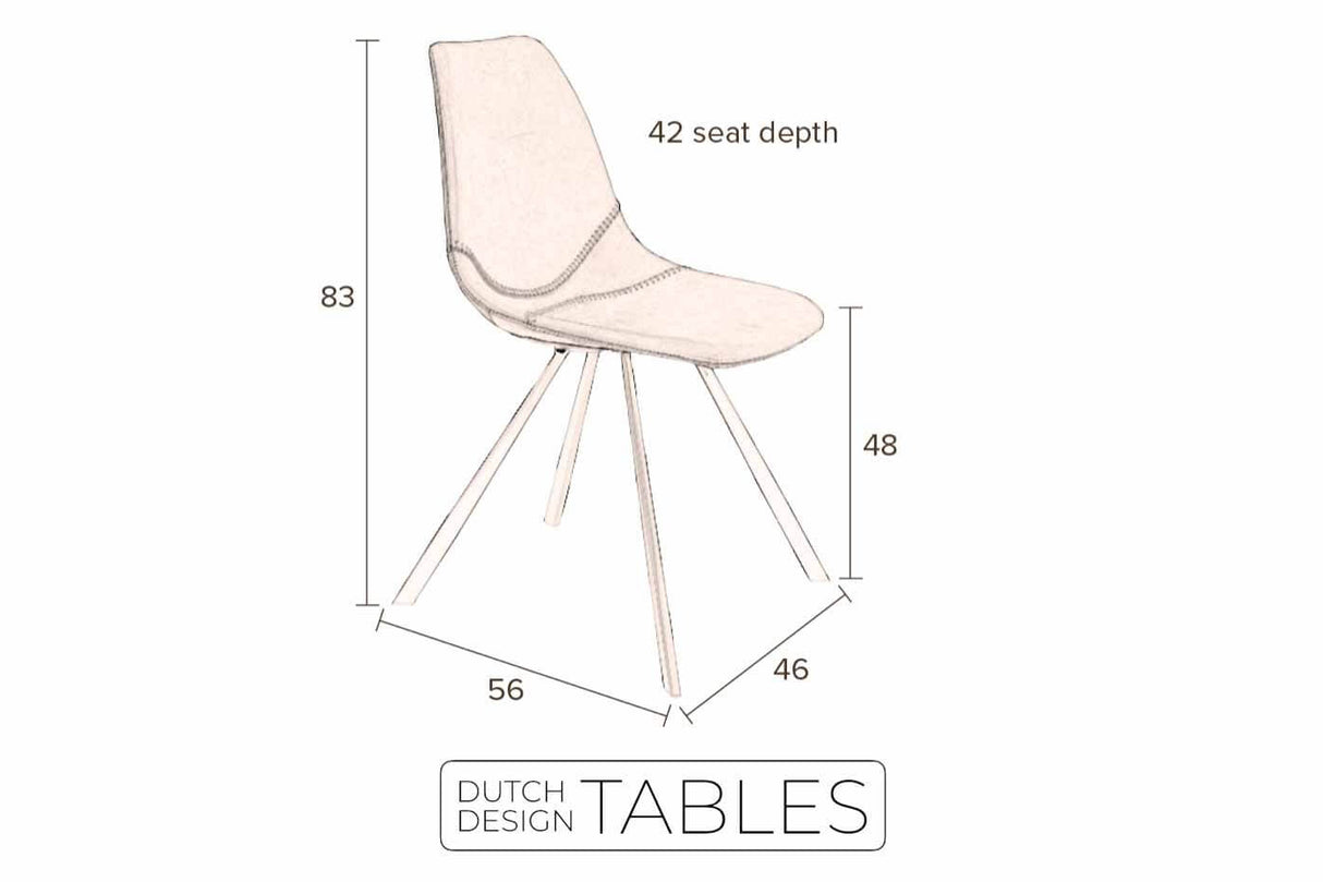 Stoel Dutchbone Franky Chair velvet (per 2) Dutch Design Tables