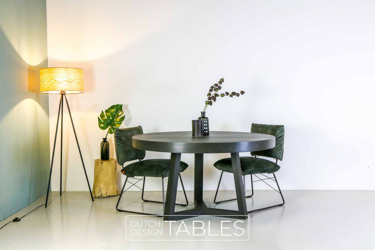 Tafel eiken Keijser en Co Big Top rond 3-poot Dutch Design Tables