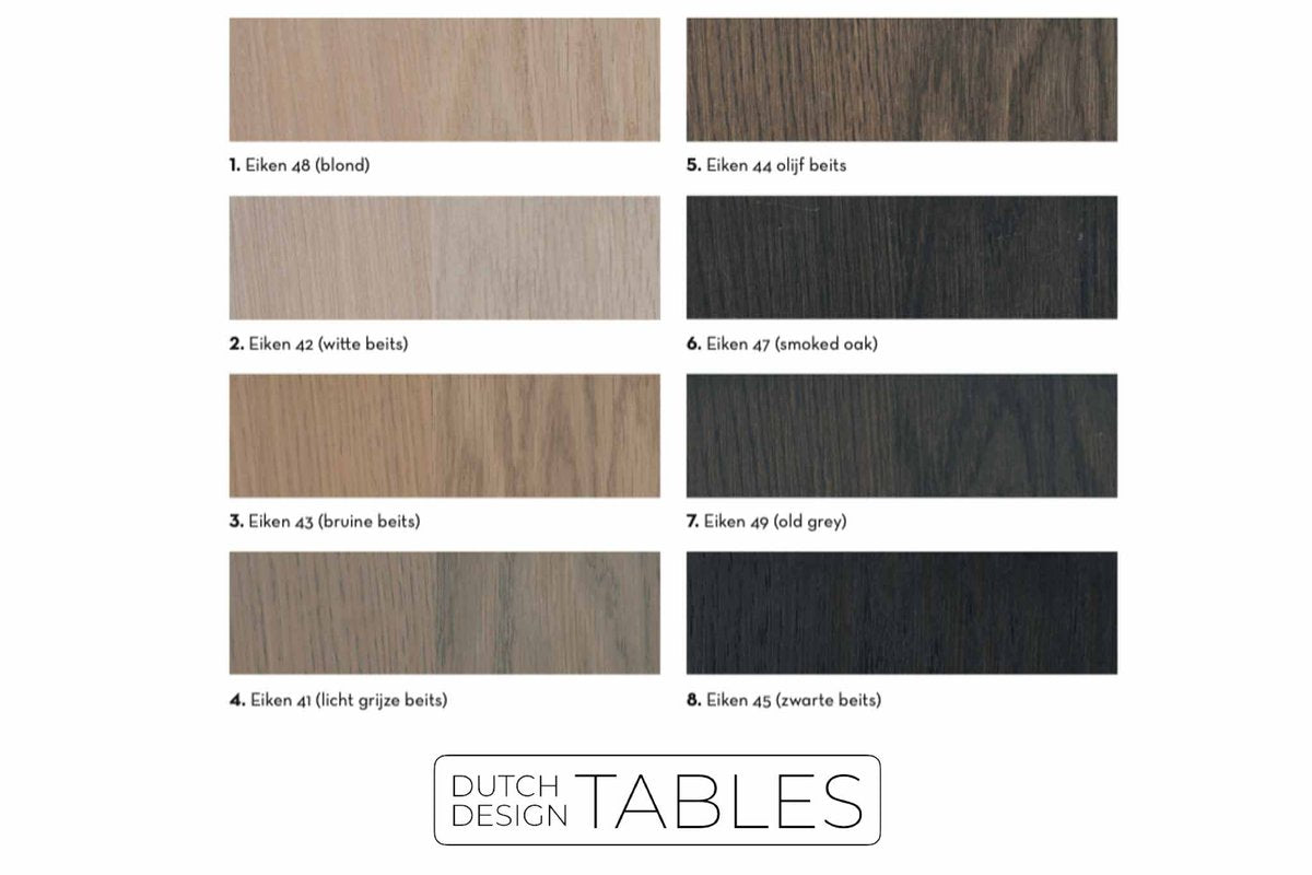 Tafel eiken Keijser en Co Big Top rond kruispoot Dutch Design Tables