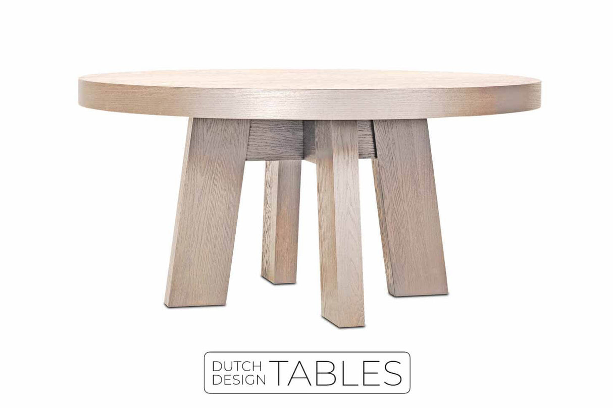 Tafel eiken Keijser en Co Big Top rond 4-poot Dutch Design Tables