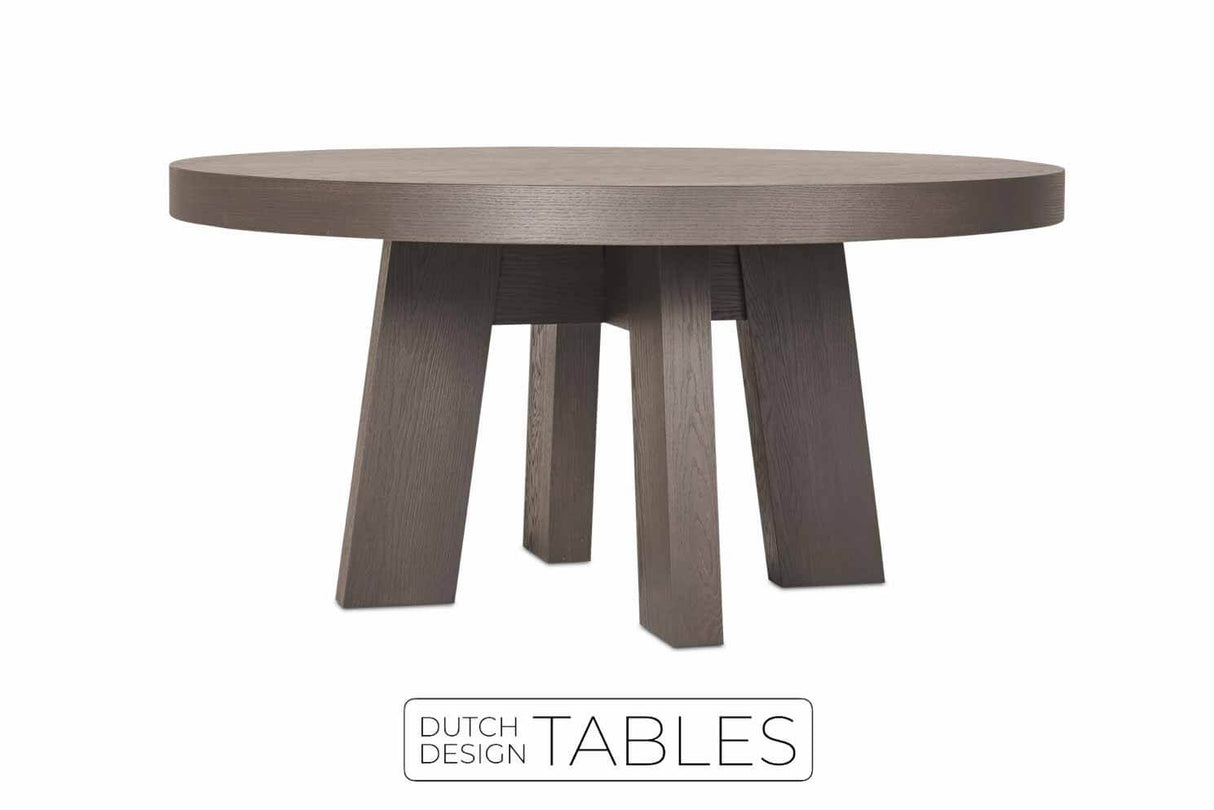 Tafel eiken Keijser en Co Big Top rond 4-poot Dutch Design Tables