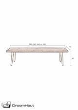Eettafel noten Dutchbone Alagon (ook met eetkamerbank)