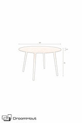 Ronde eettafel noten Dutchbone Clover