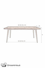 Eettafel noten Dutchbone Alagon (ook met eetkamerbank)