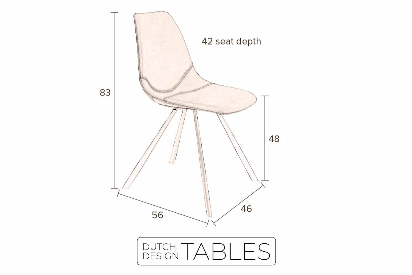 Stoel Dutchbone Franky Chair velvet (per 2) Dutch Design Tables