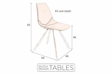 Stoel Dutchbone Franky Chair velvet (per 2) Dutch Design Tables