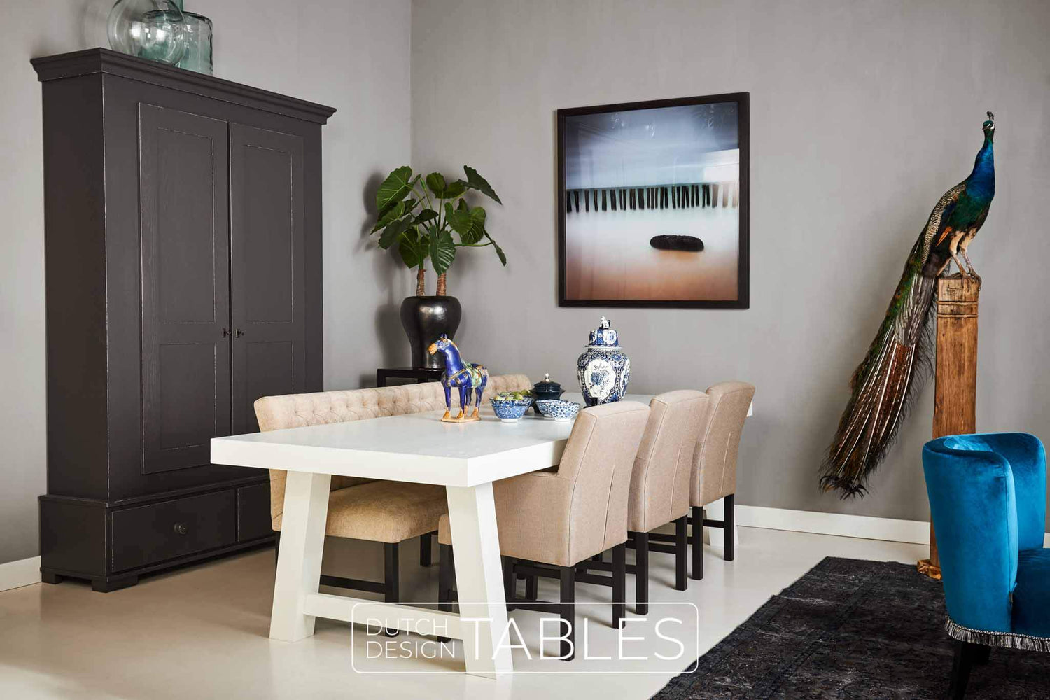 Tafel eiken Keijser & Co Big Top recht model Dutch Design Tables