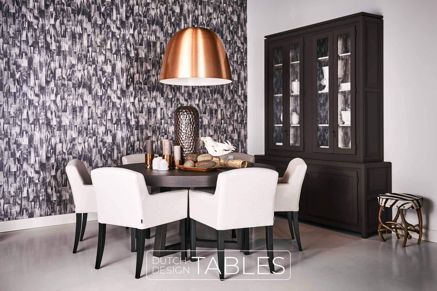 Tafel eiken Keijser en Co Big Top rond 3-poot Dutch Design Tables