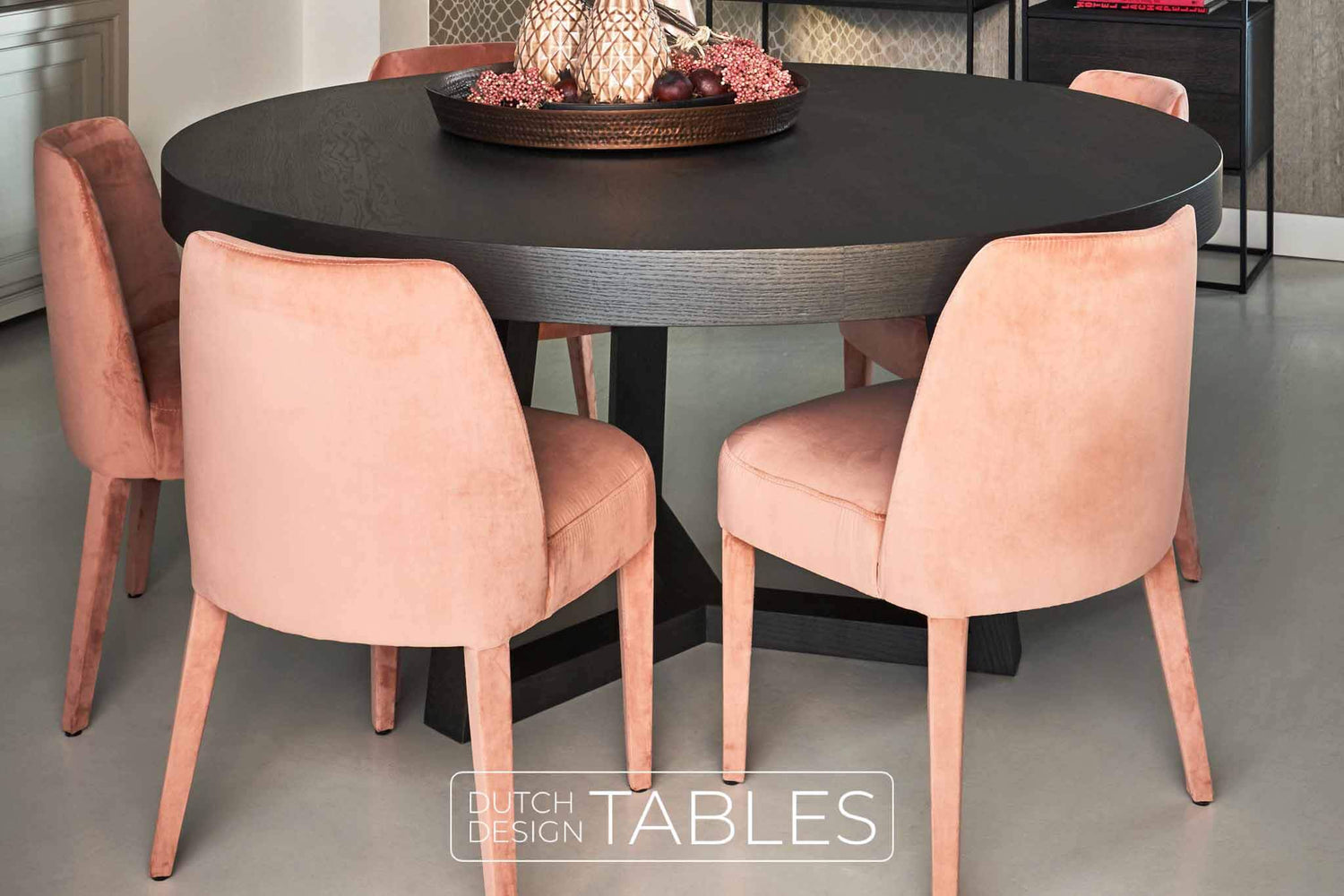 Tafel eiken Keijser en Co Big Top rond 3-poot Dutch Design Tables