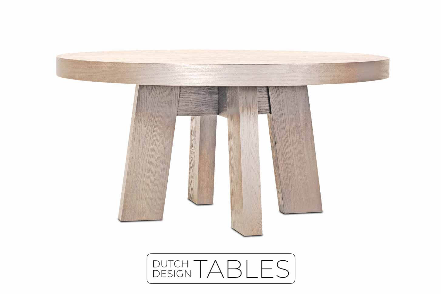 Tafel eiken Keijser en Co Big Top rond 4-poot Dutch Design Tables