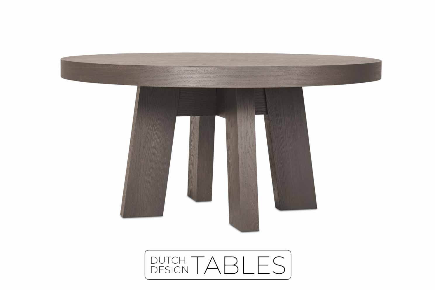Tafel eiken Keijser en Co Big Top rond 4-poot Dutch Design Tables